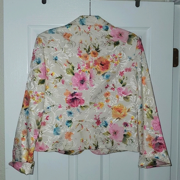 Giancarlo Ferrari Vintage Floral Blazer Size 12 - Picture 9 of 10